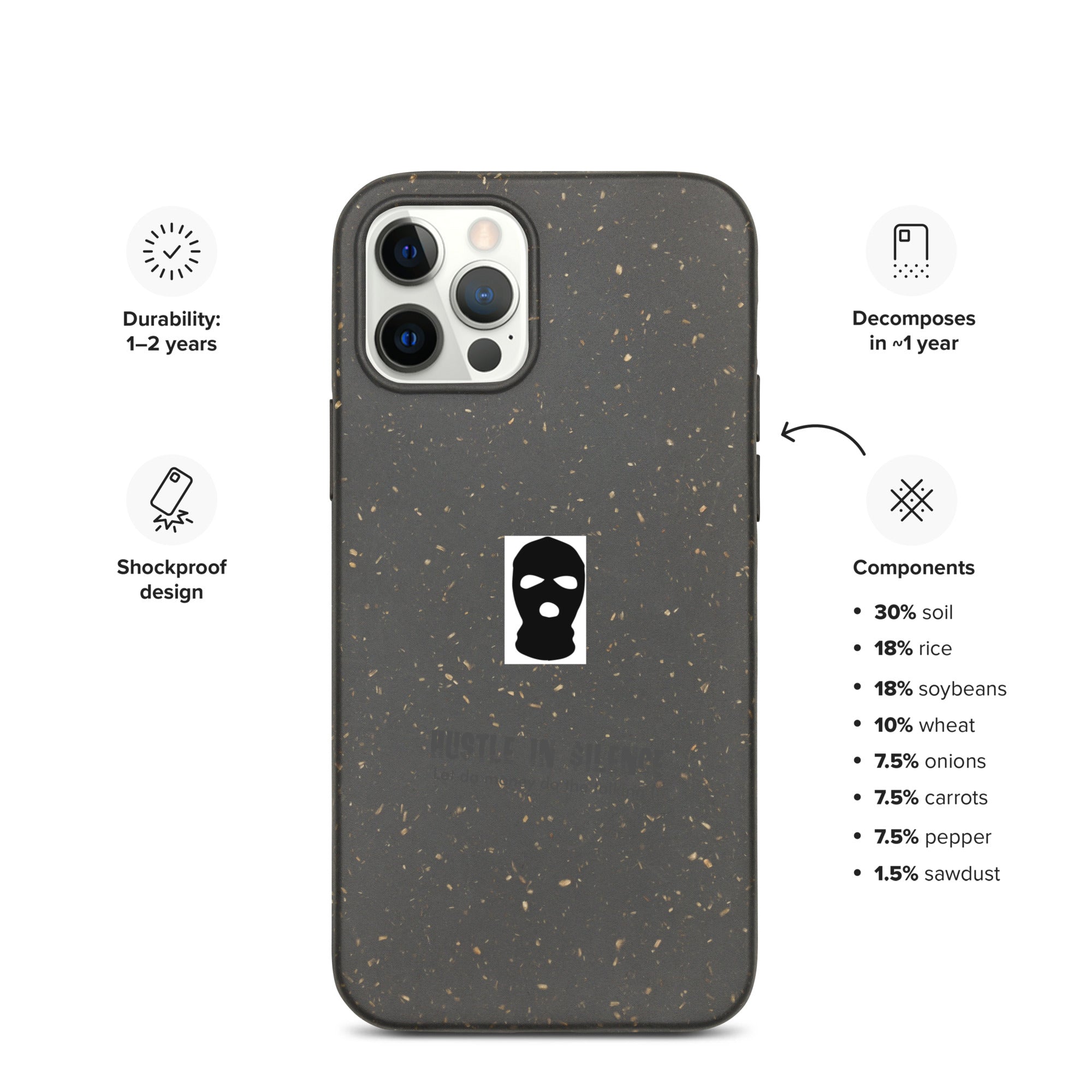 Eco-Friendly Basic Design Speckled iPhone case