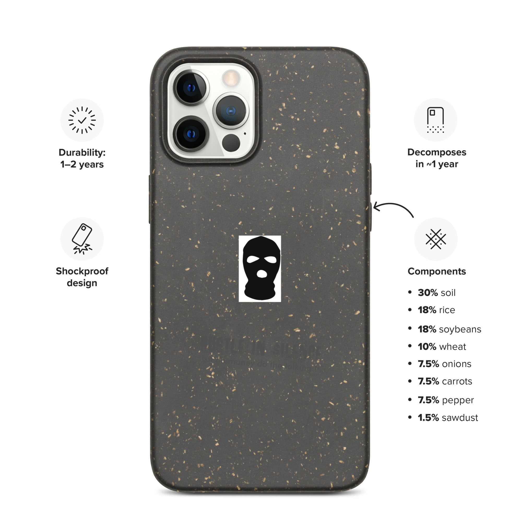 Eco-Friendly Basic Design Speckled iPhone case