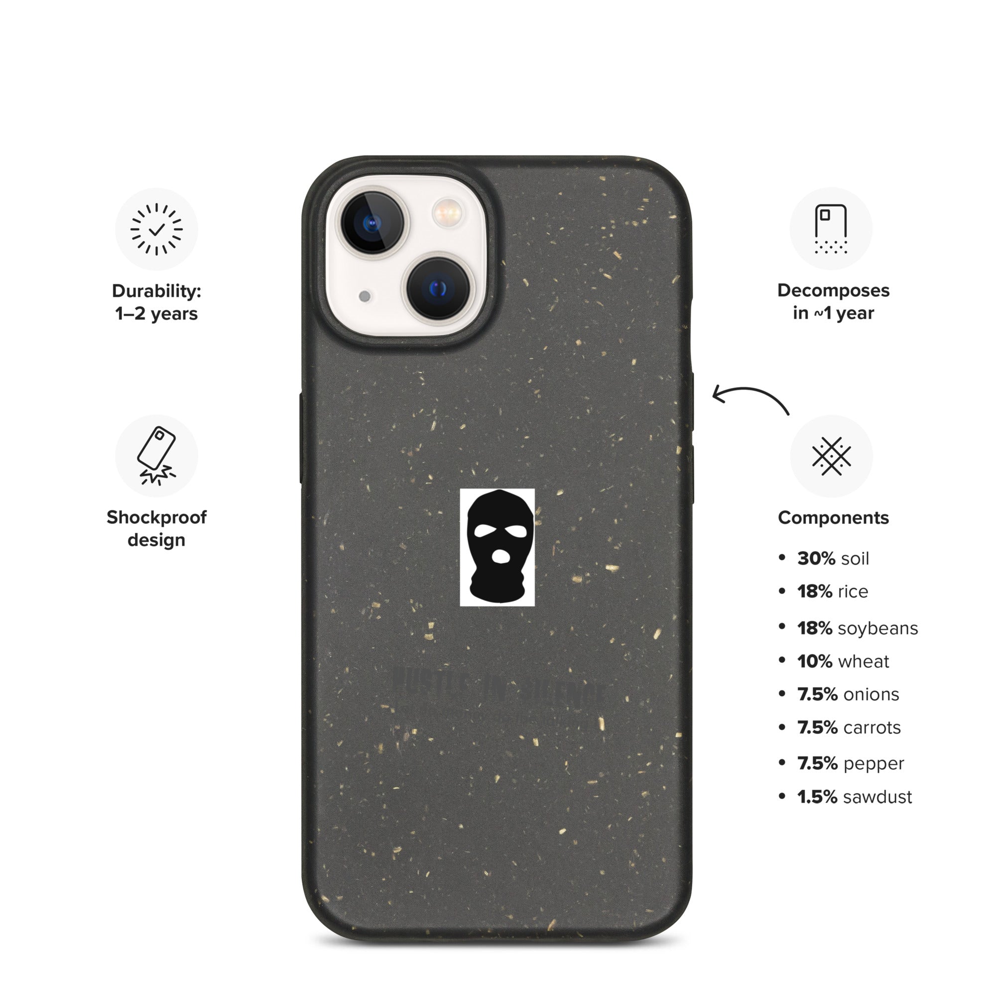 Eco-Friendly Basic Design Speckled iPhone case