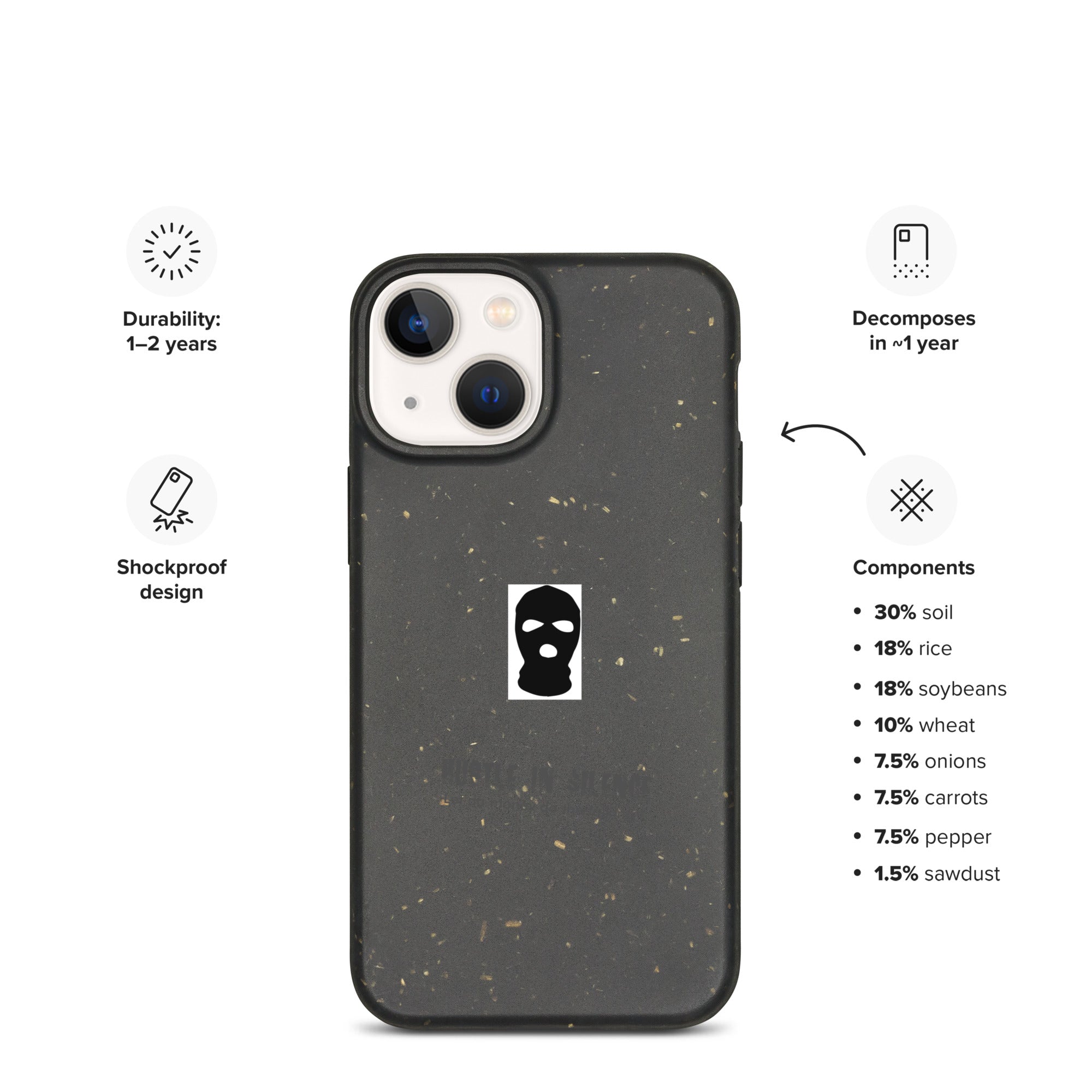 Eco-Friendly Basic Design Speckled iPhone case