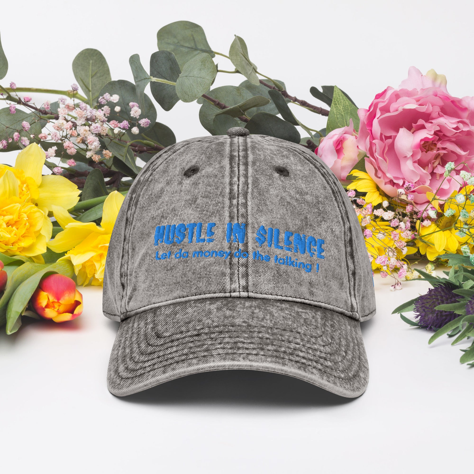 Embroidered Vintage Cotton Twill Cap