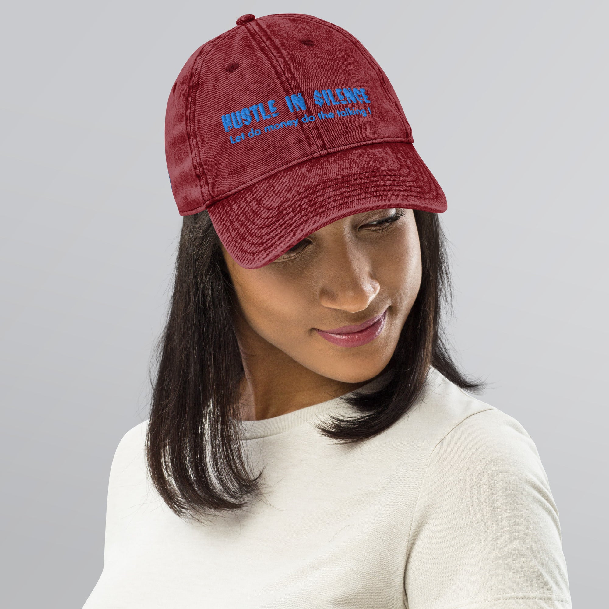 Embroidered Vintage Cotton Twill Cap