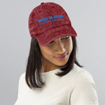 Embroidered Vintage Cotton Twill Cap