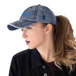 Embroidered Vintage Cotton Twill Cap